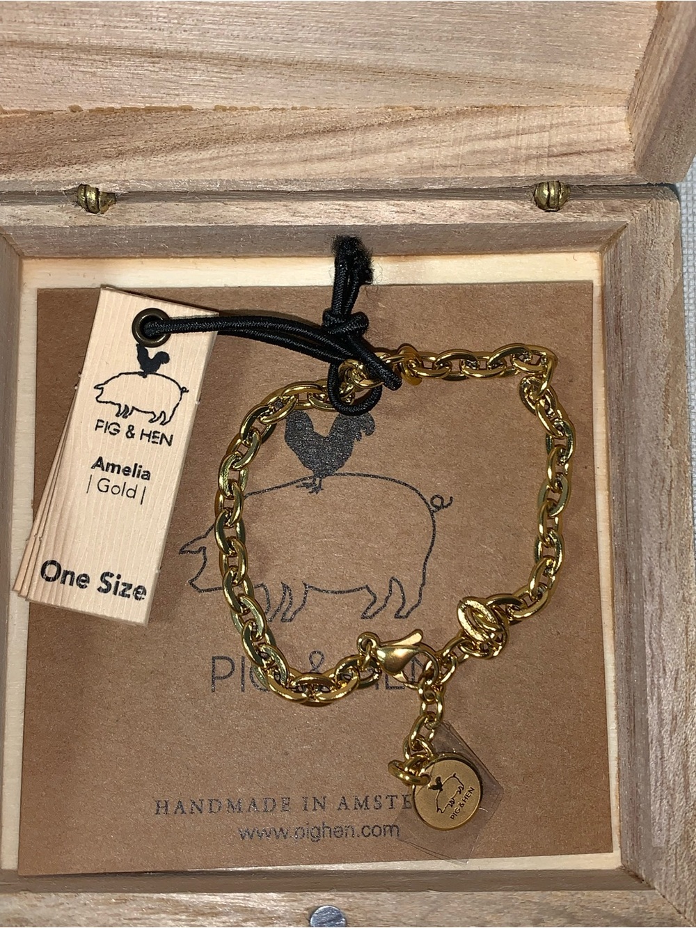 NEW Pig & Hen Pig & Hen Amelia Gold Chain Bracelet NWT
